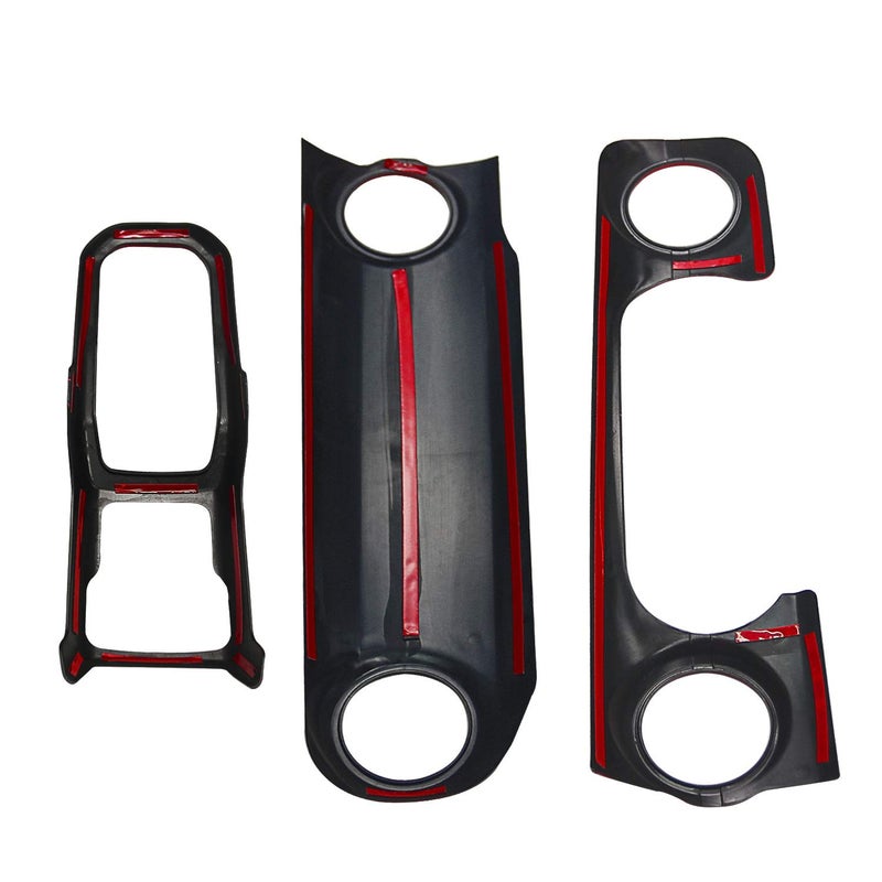 Bolaxin ABS Center Console Panel Dashboard Cover Compatible with Jeep Wrangler JL 2018-2023/ Jeep Gladiator JT 2020-2023 Interior Trim Decor for Jeep Accessories (Orange) - Image 5